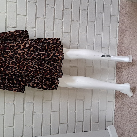 J. Crew Animal Print Ruffle Shoulder Tie At The Neck Lined Dress. Size XXS NWOT - Picture 8 of 14